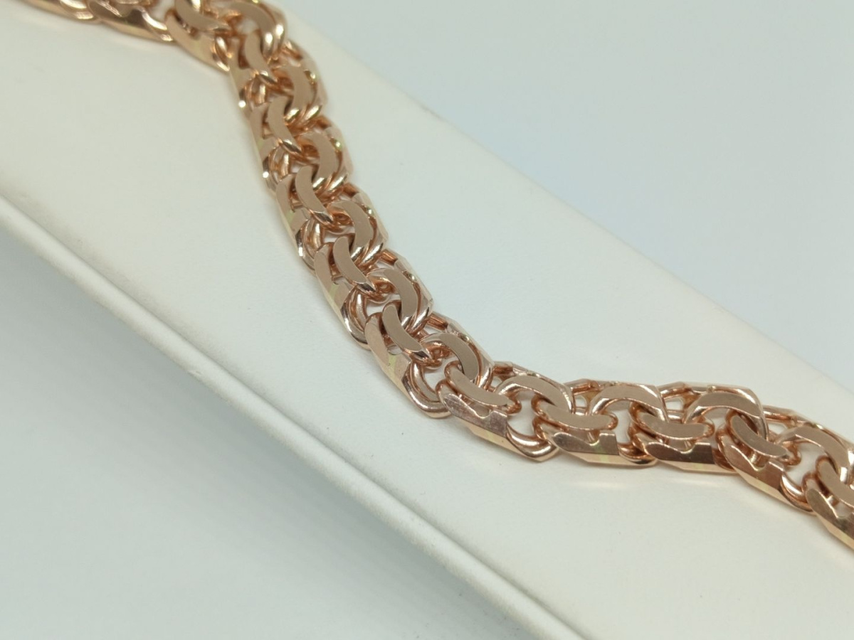 БЛБ585 БРАСЛЕТ ПОЛНОВЕСНЫЙ Бисмарк (Au 585)