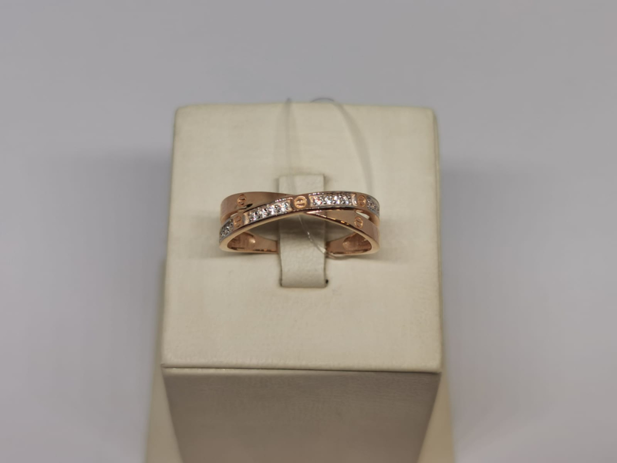 КОЛЬЦО С КАМНЯМИ (Au 585)