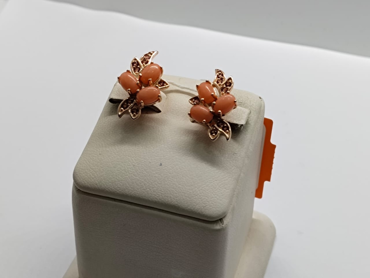 СКМИ585 СЕРЬГИ С КАМНЯМИ (Au 585)