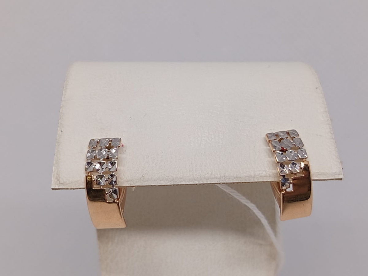 СБКМ585 СЕРЬГИ БЕЗ КАМНЯ (Au 585)