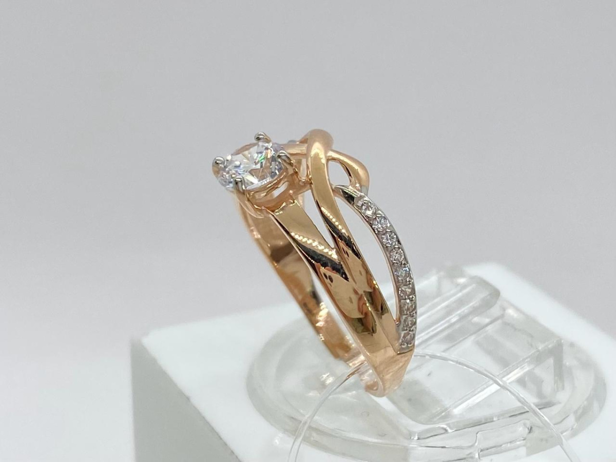 КОЛЬЦО С КАМНЯМИ (Au 585)