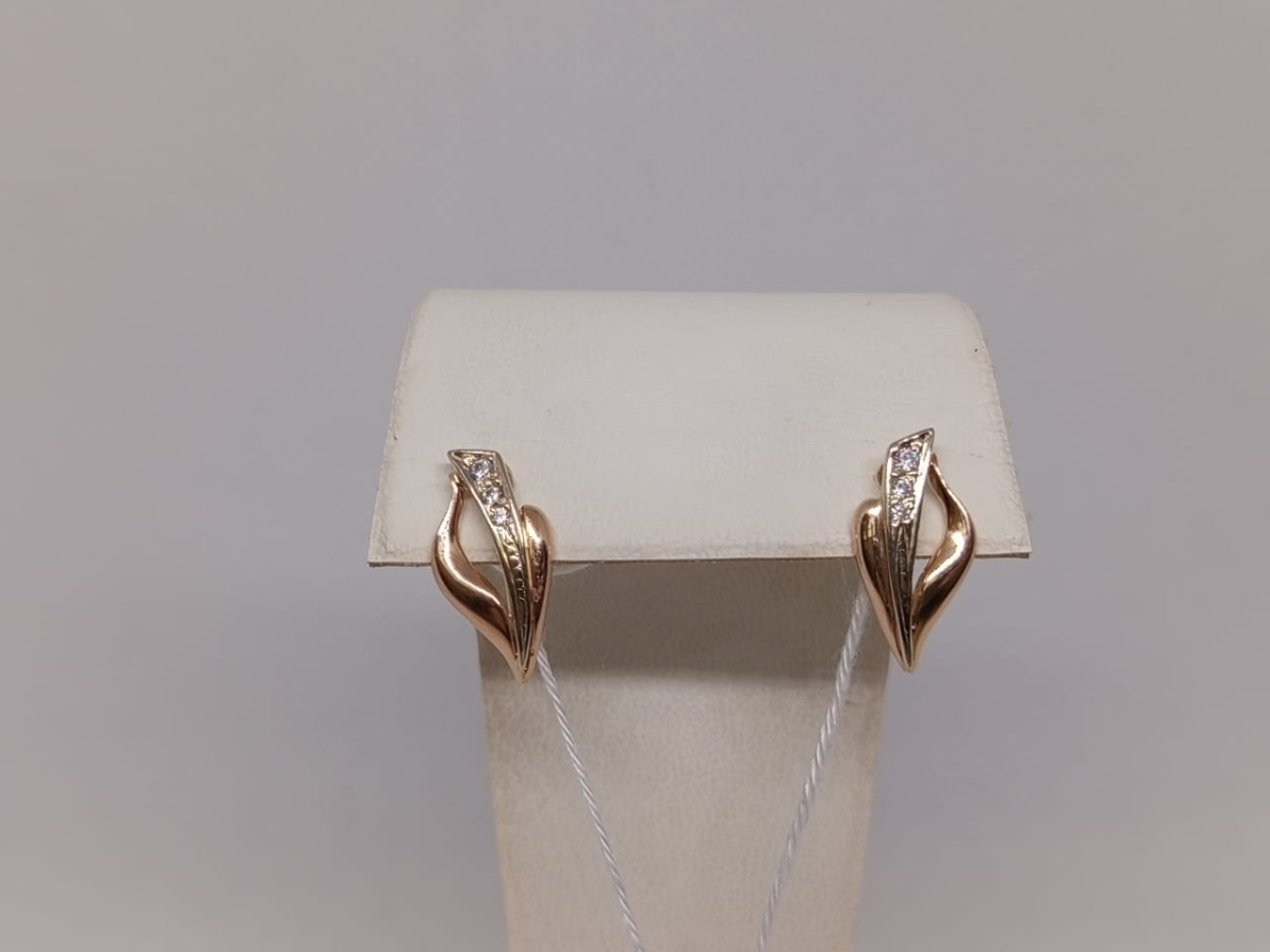 СКМИ585 СЕРЬГИ С КАМНЯМИ (Au 585)