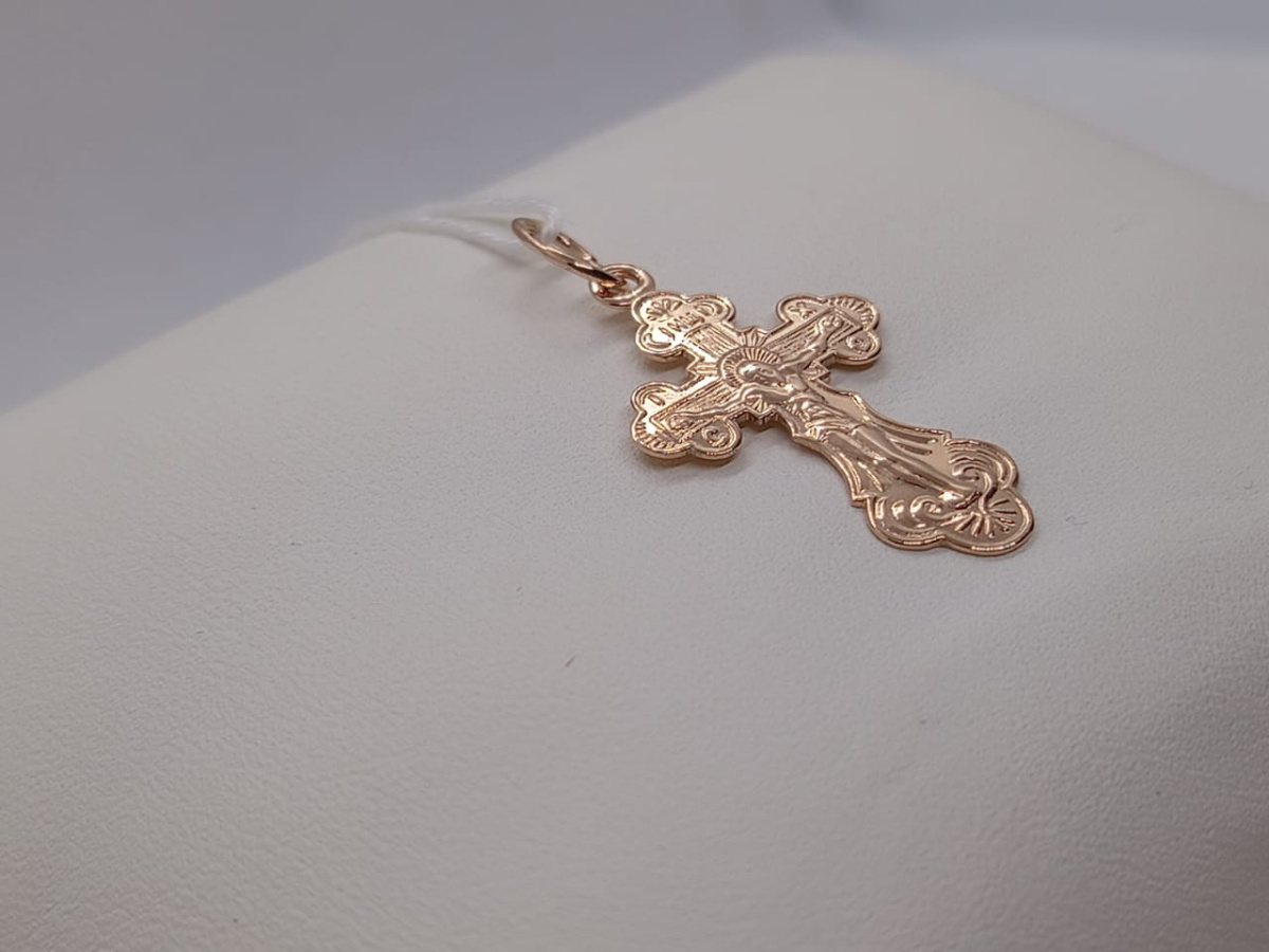 ПОДКБК585 ПОДВЕСКА КРЕСТ БЕЗ КАМНЯ (Au 585)