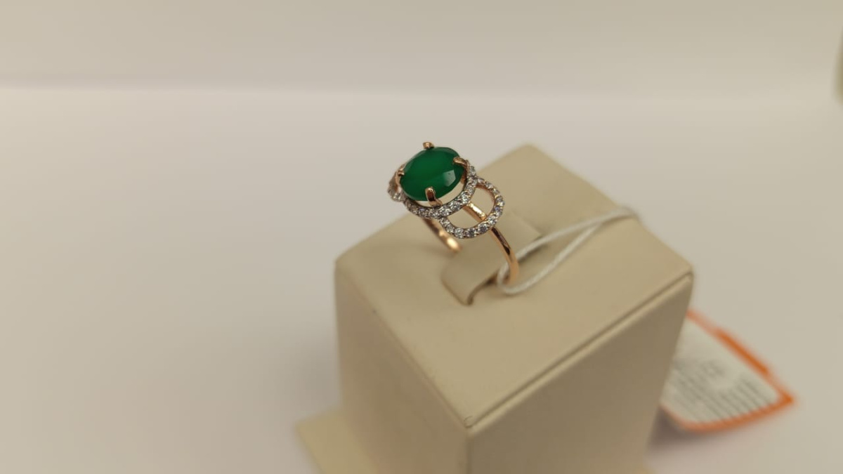 КОЛКМИ585 КОЛЬЦО С КАМНЯМИ (Au 585)