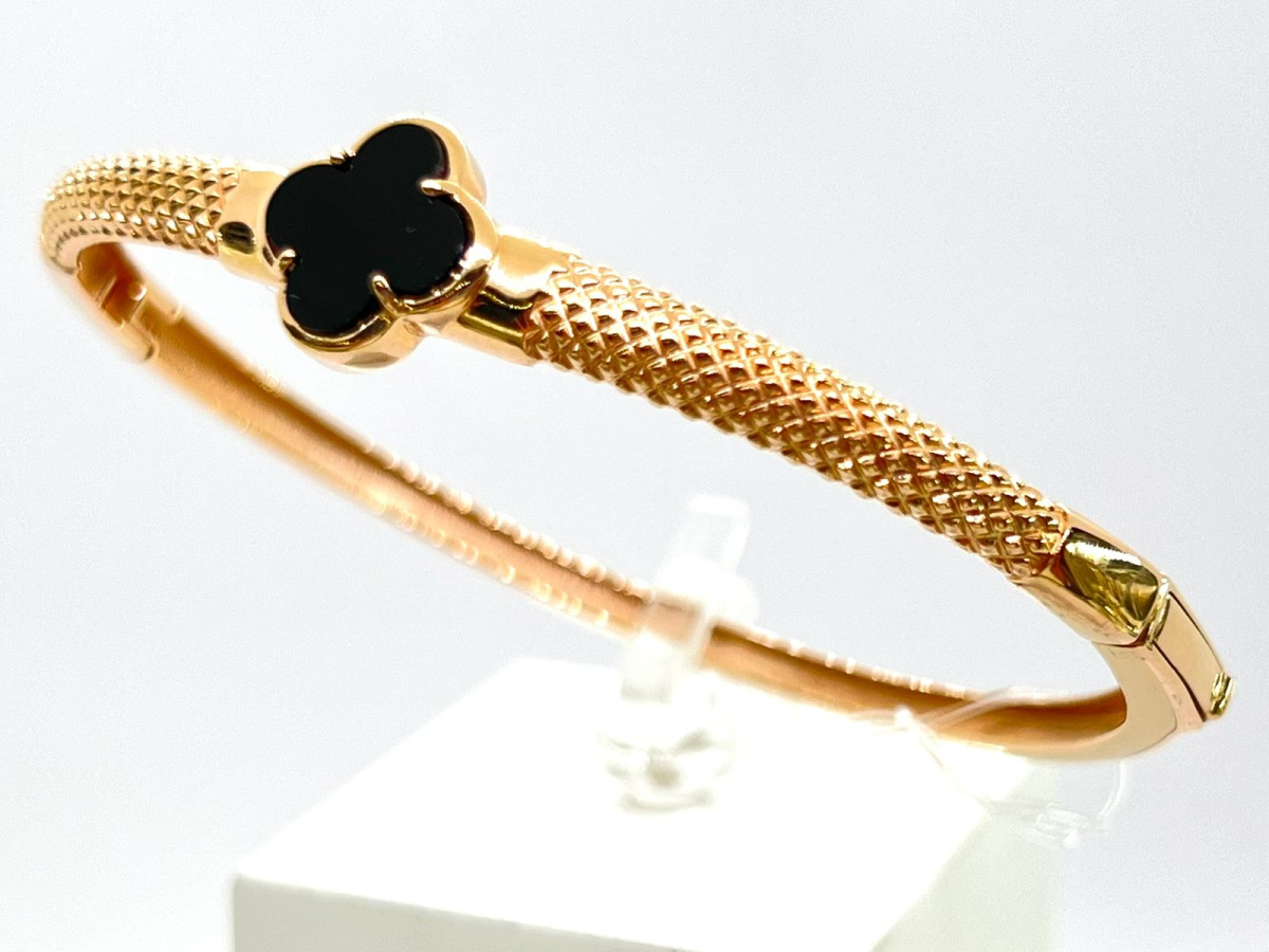 бр4480V79 БРАСЛЕТ ЖЕСТКИЙ С КАМНЕМ (Au 585)