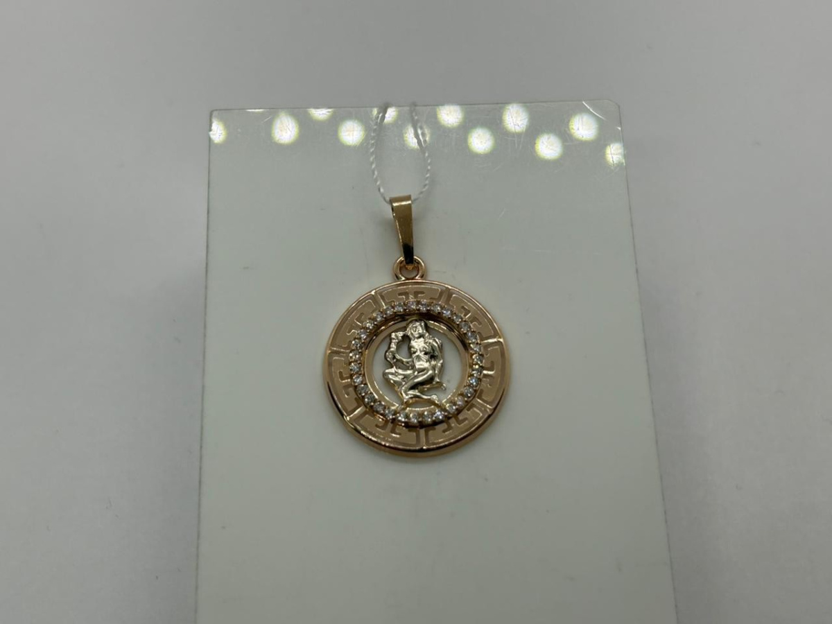 КрСВП/дев/Ф ПОДВЕСКА ЗНАК ЗОДИАКА ДЕВА (Au 585)