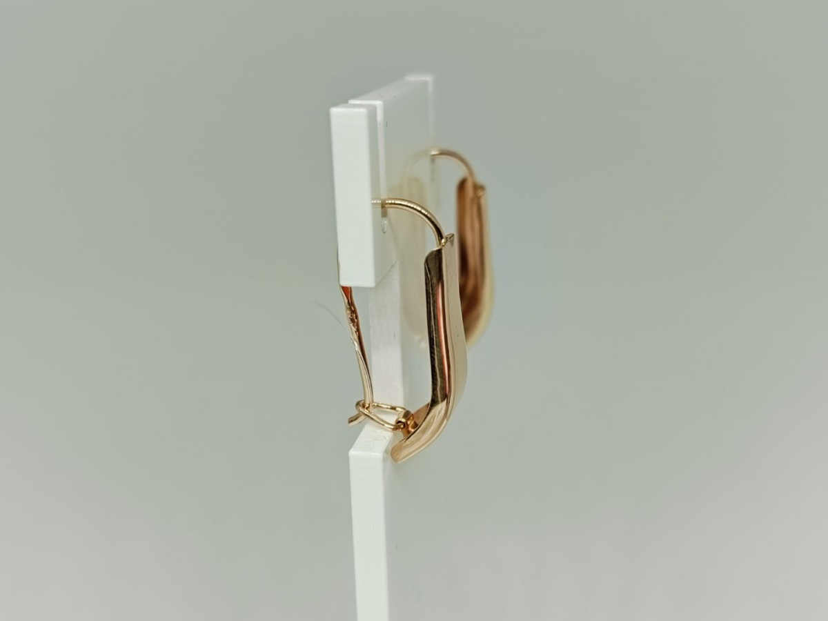 СЕРЬГИ ПЕТЕЛЬКА без камня (Au 585)