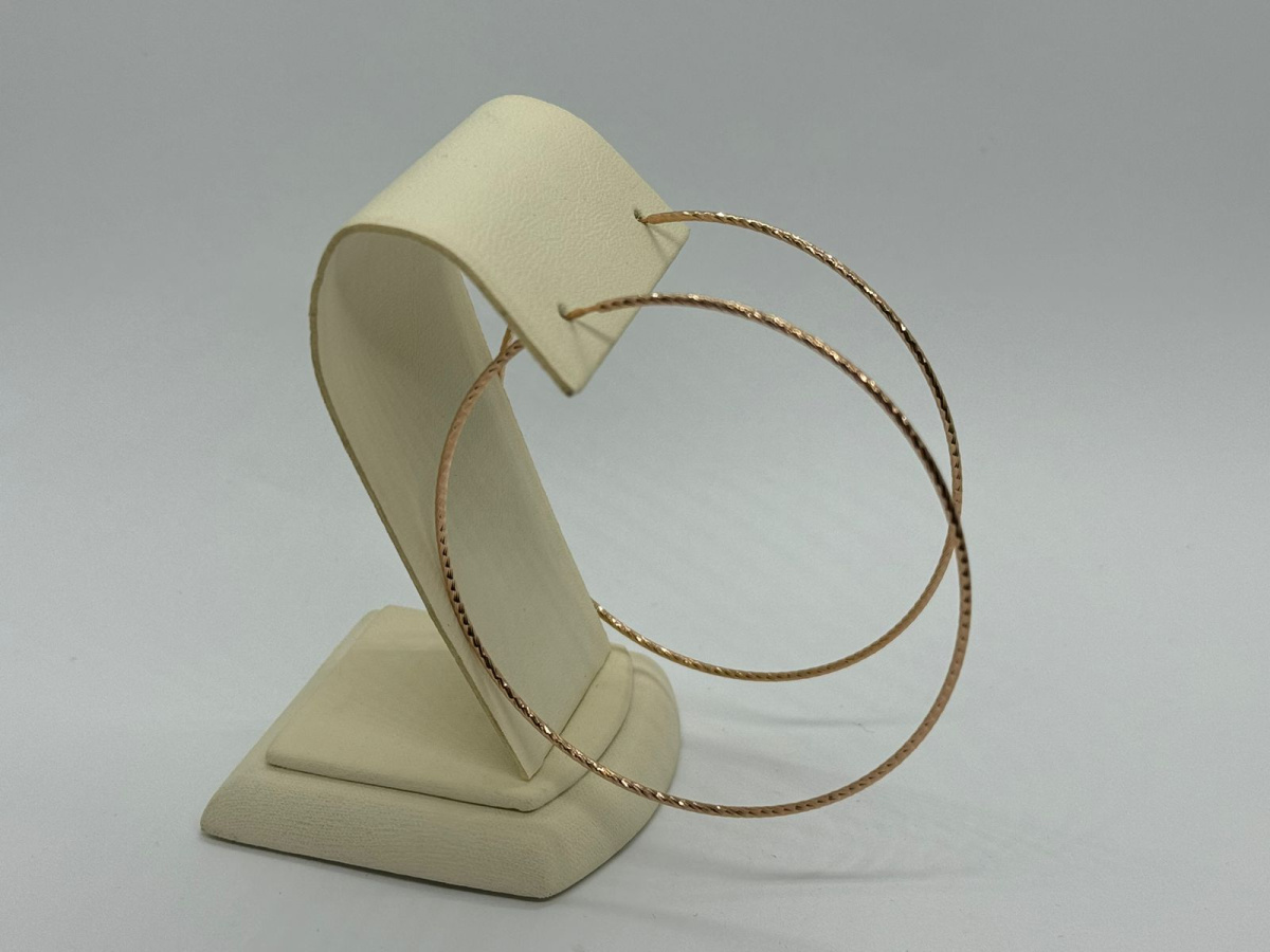 СЕРЬГИ КОНГО Рифленые (Au 585)