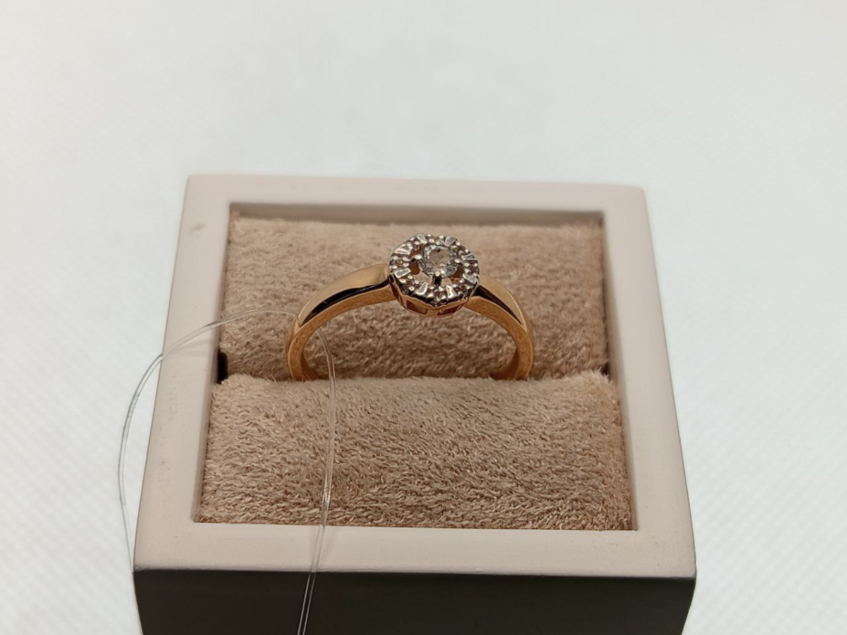 КОЛЬЦО С КАМНЯМИ (Au 585)