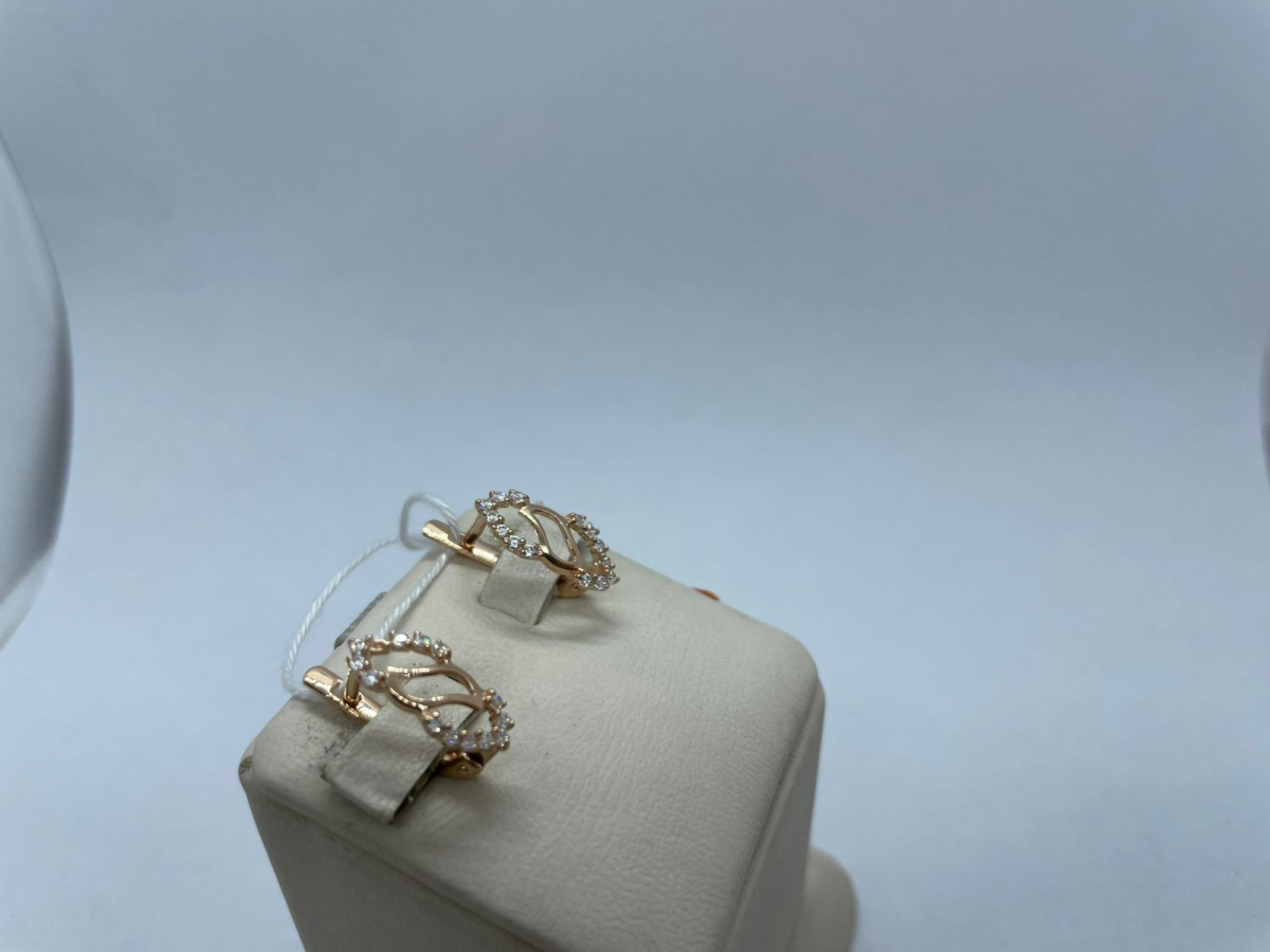 СКМИ585 СЕРЬГИ С КАМНЯМИ (Au 585)