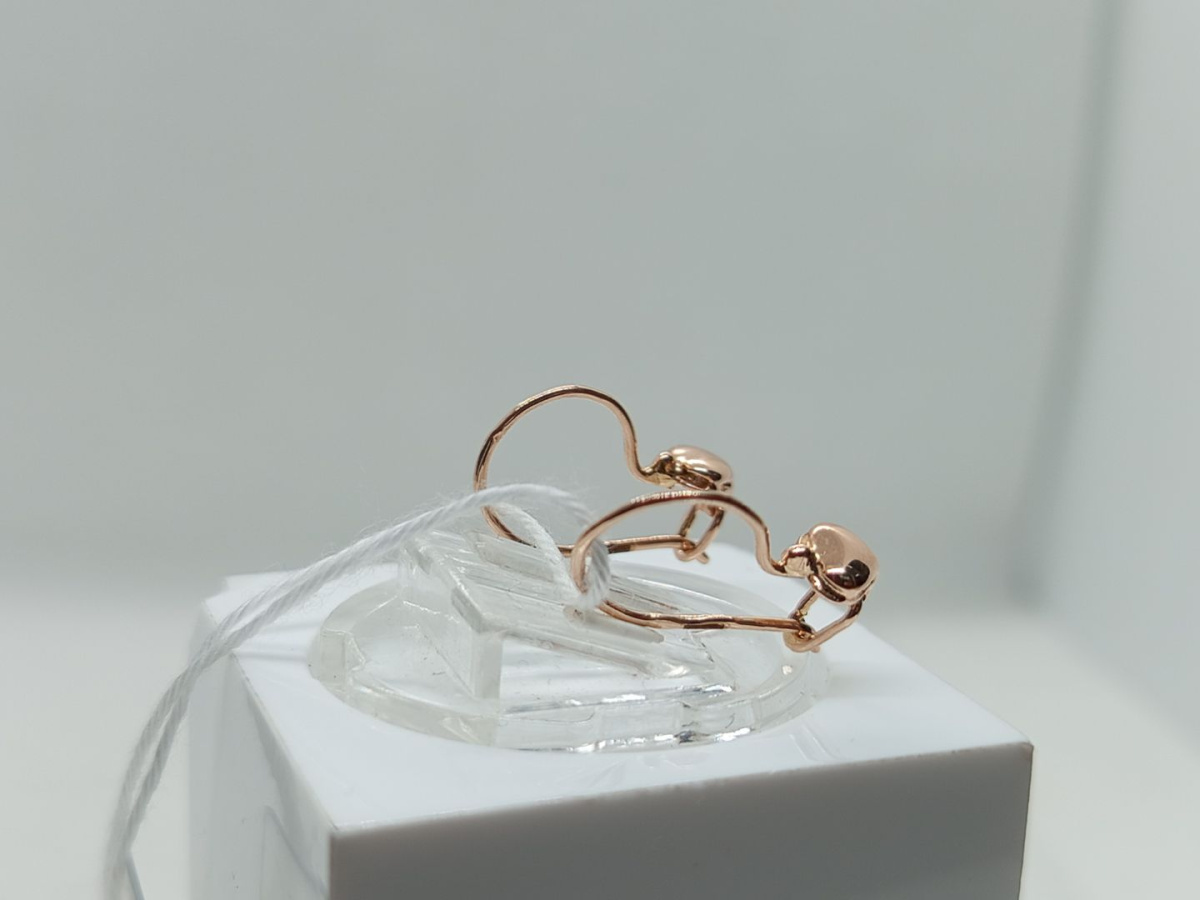 СБКМ585 СЕРЬГИ БЕЗ КАМНЯ (Au 585)