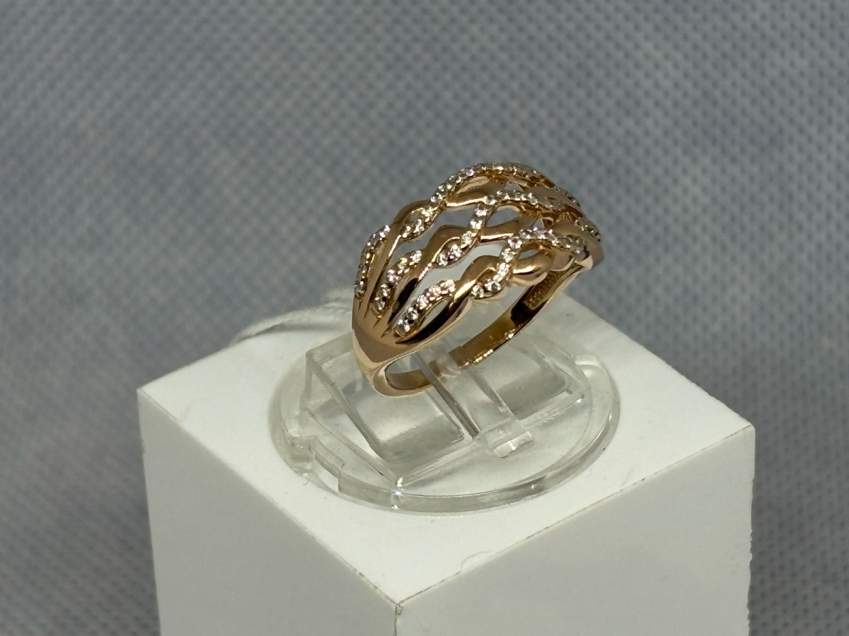 КОЛКМИ585 КОЛЬЦО С КАМНЯМИ (Au 585)
