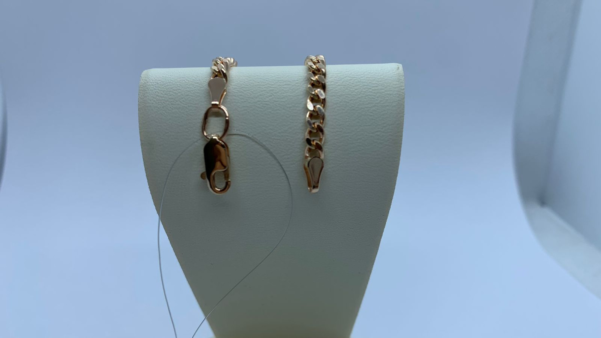 БРАСЛЕТ ПУСТОТЕЛЫЙ Панцирное (Au 585)