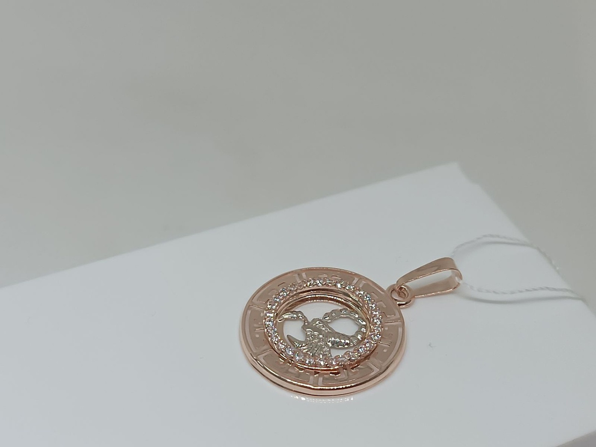 КрСВП/скр/Ф ПОДВЕСКА ЗНАК ЗОДИАКА СКОРПИОН (Au 585)