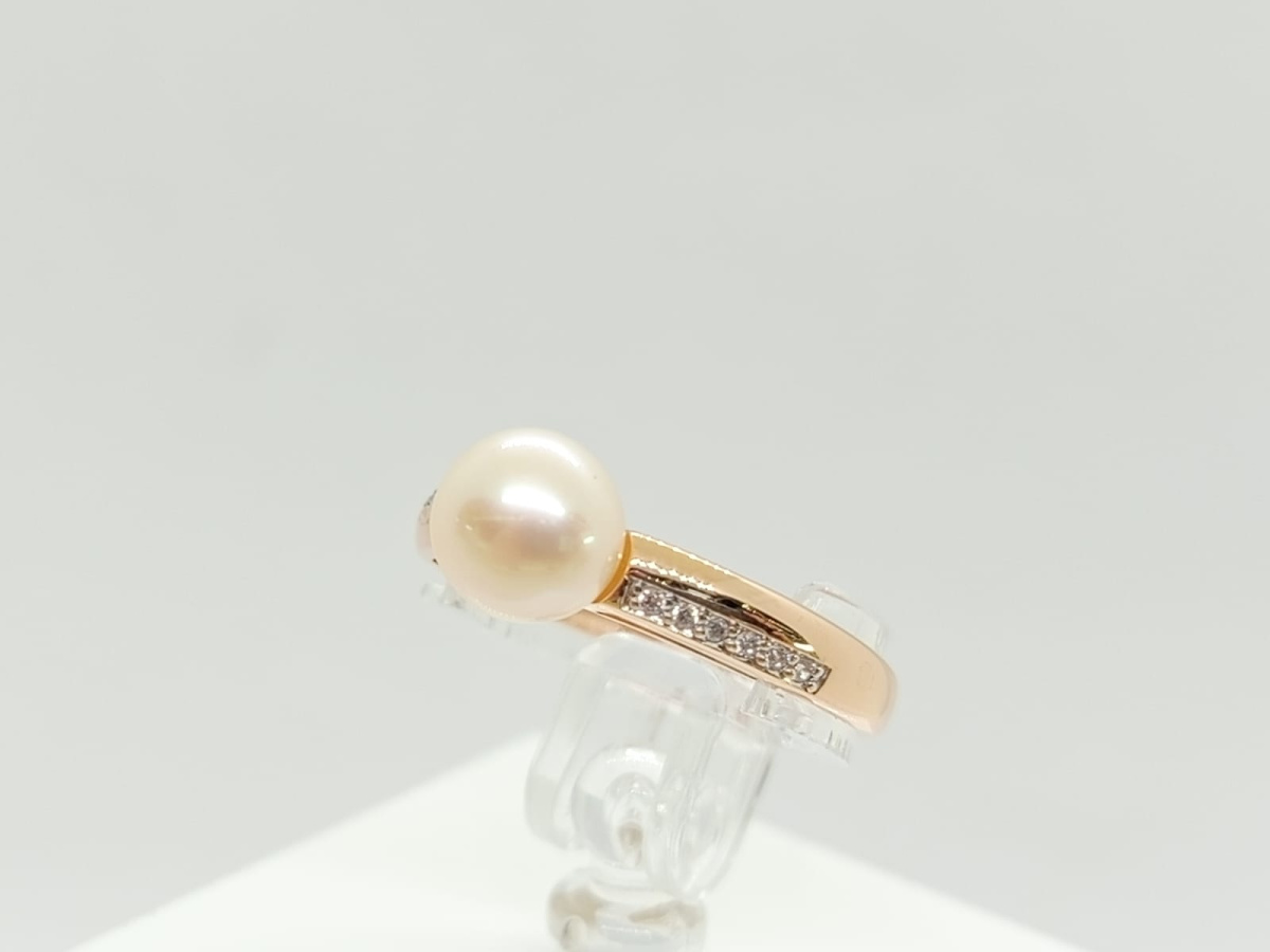 КОЛЬЦО ЖЕМЧУГ с камнями (Au 585)