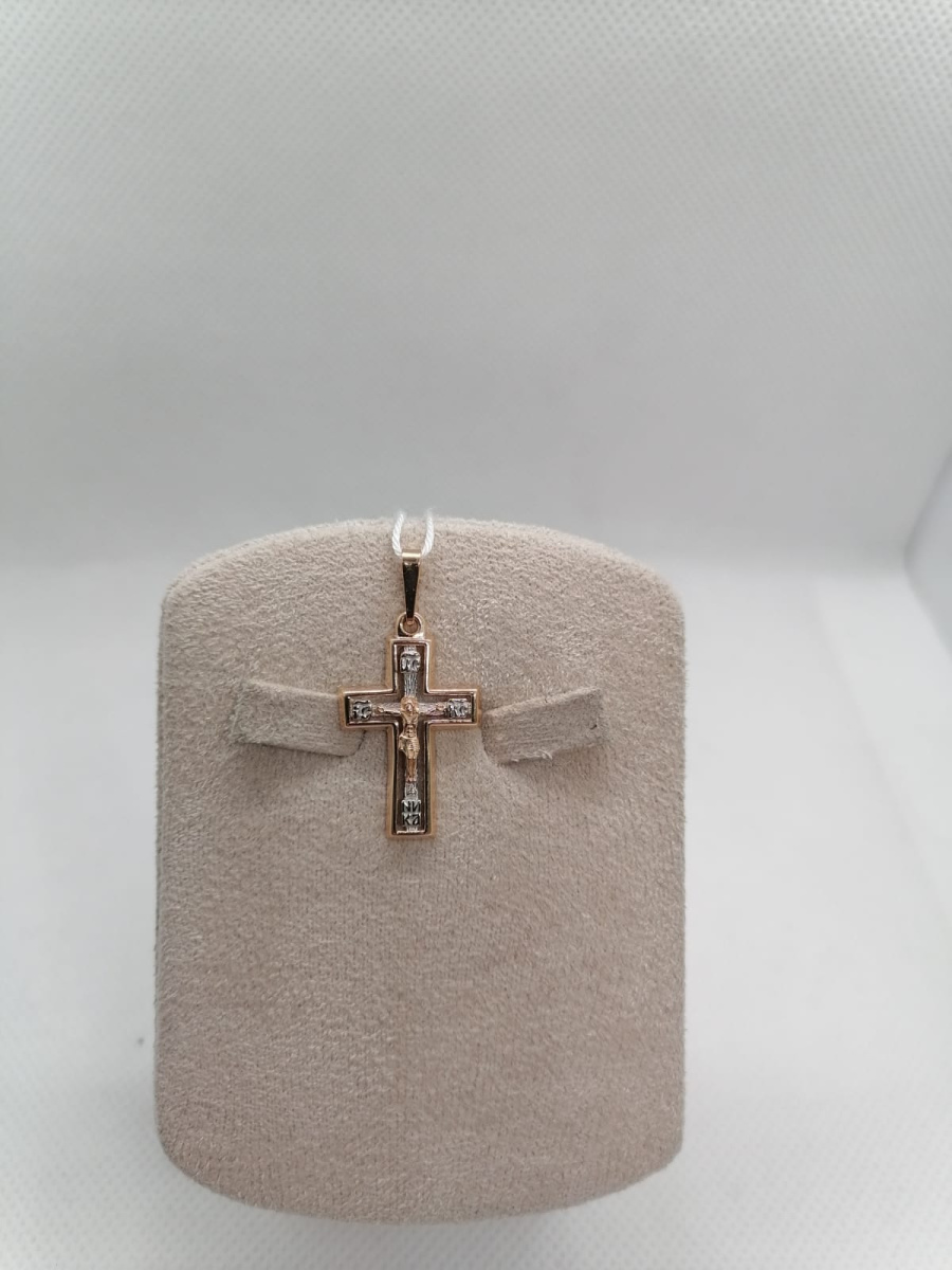ПОДВЕСКА КРЕСТ БЕЗ КАМНЯ (Au 585)