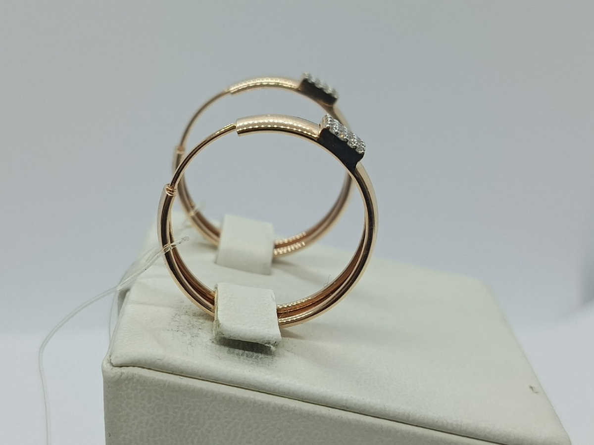 СЕРЬГИ КОНГО с камнями (Au 585)