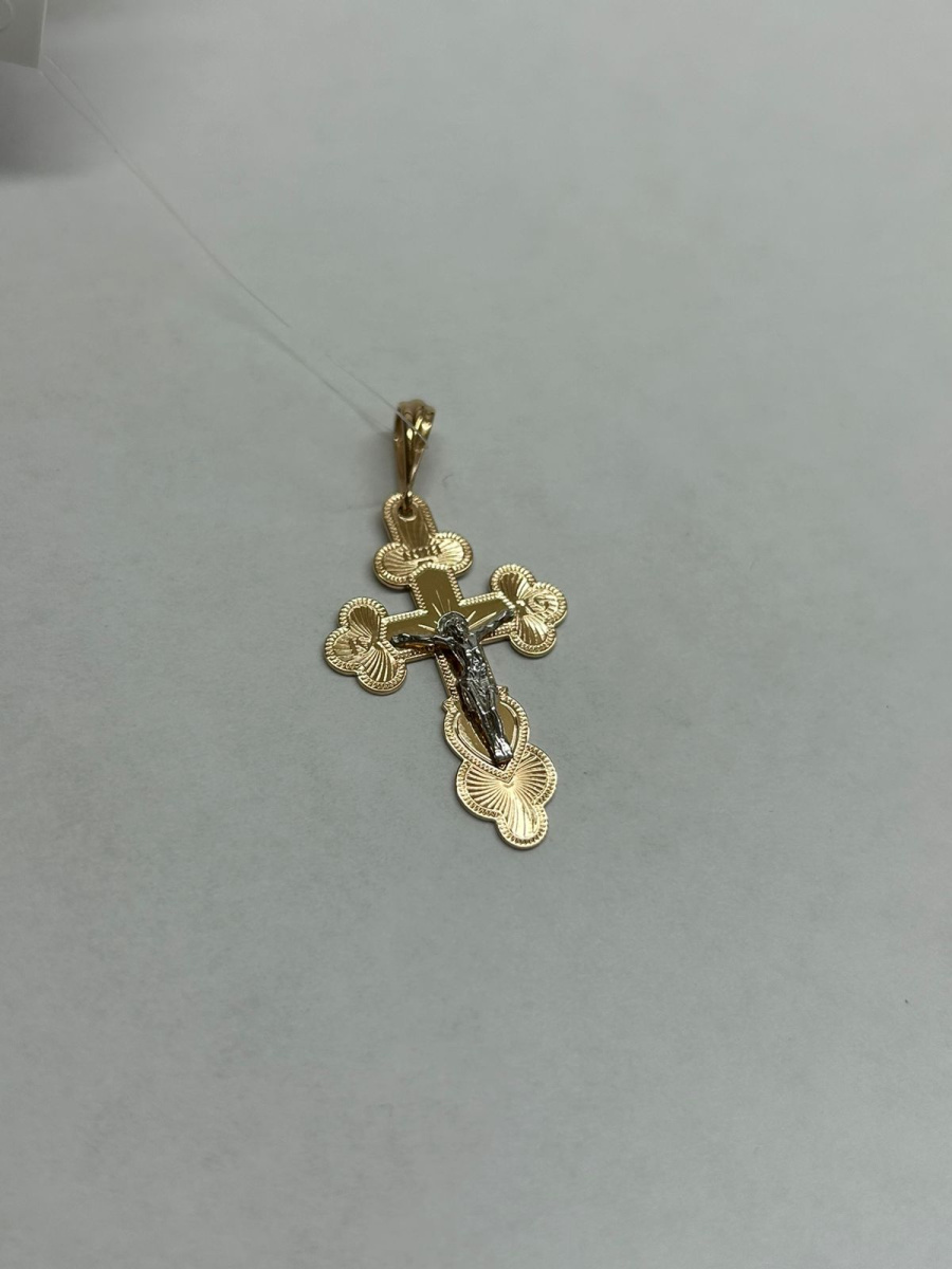 ПОДВЕСКА КРЕСТ без камня (Au 585)