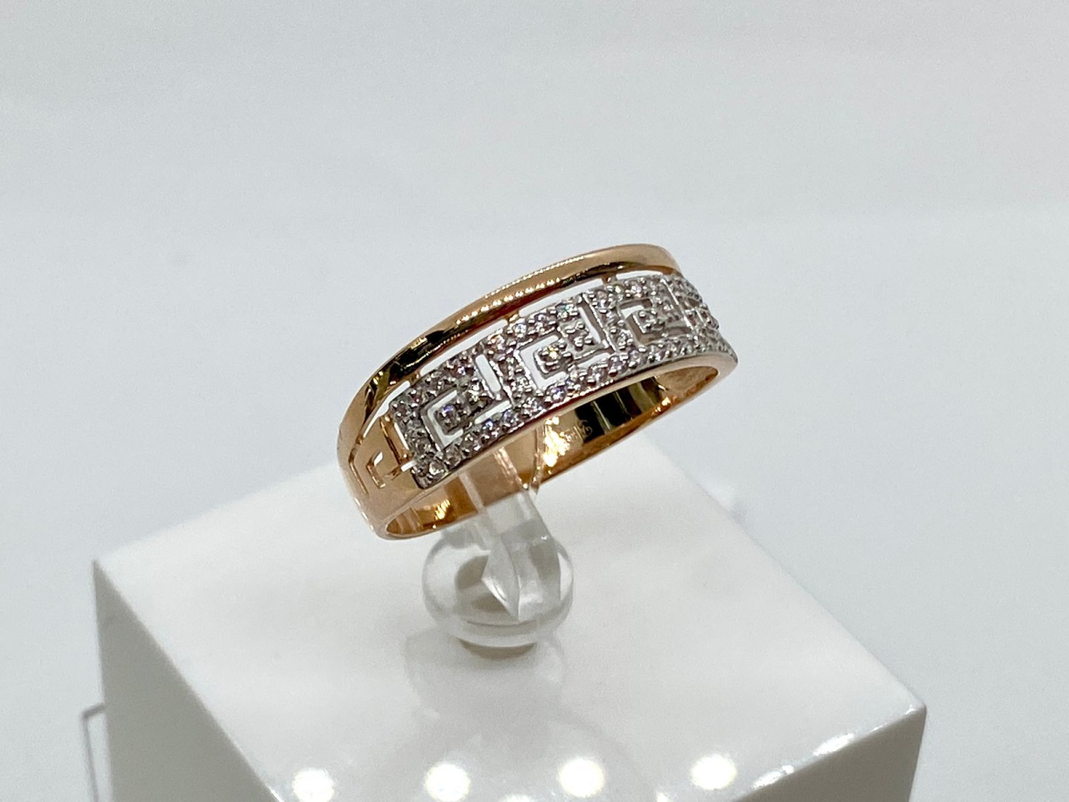 КОЛЬЦО С КАМНЯМИ (Au 585)