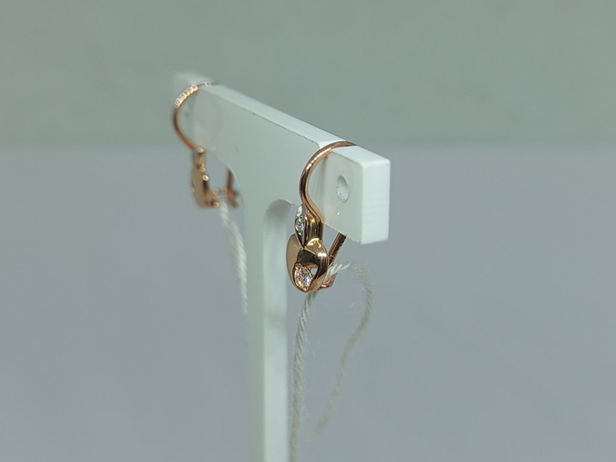 СКМИ585 СЕРЬГИ С КАМНЯМИ (Au 585)