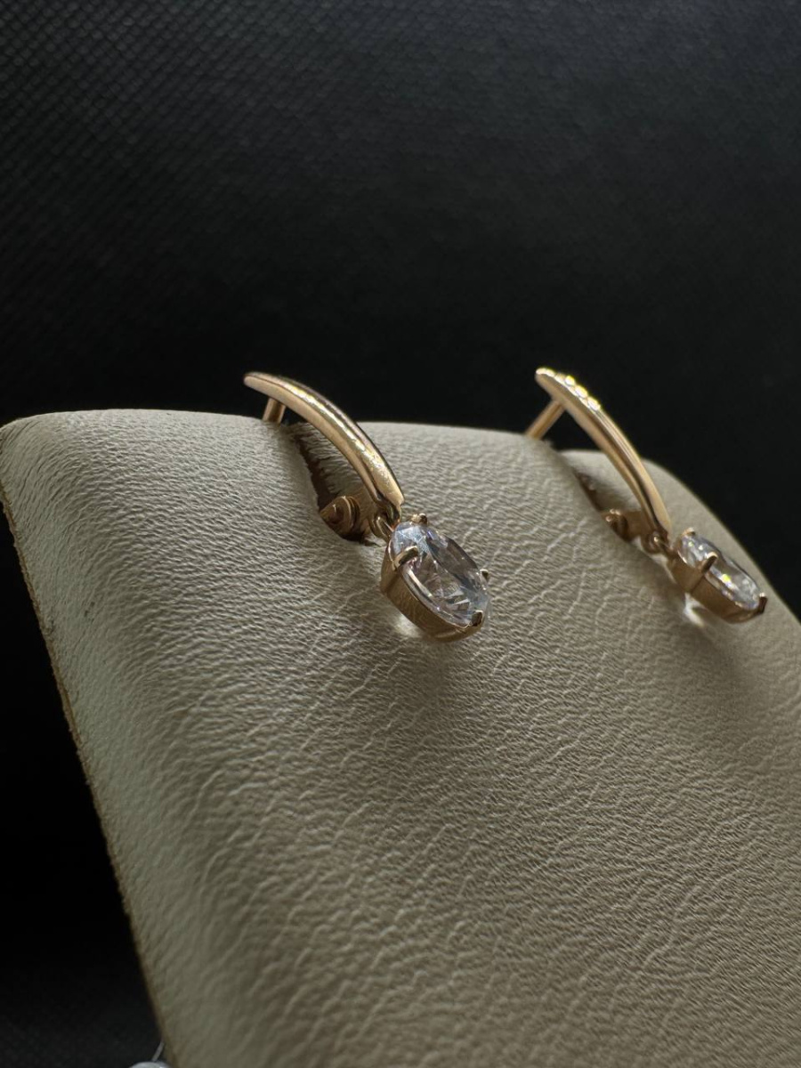 СЕРЬГИ С КАМНЕМ (Au 585)