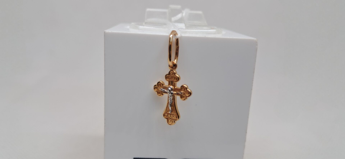 ПОДВЕСКА КРЕСТ без камня (Au 585)