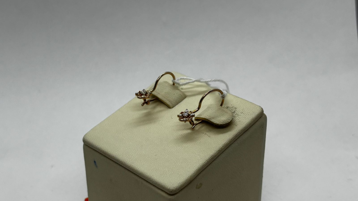 СКМИ585 СЕРЬГИ С КАМНЯМИ (Au 585)