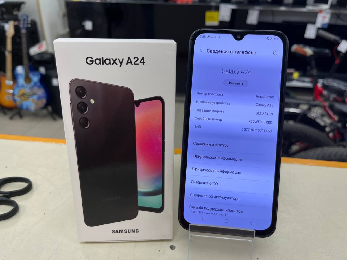 Смартфон Samsung Galaxy A24 4/128