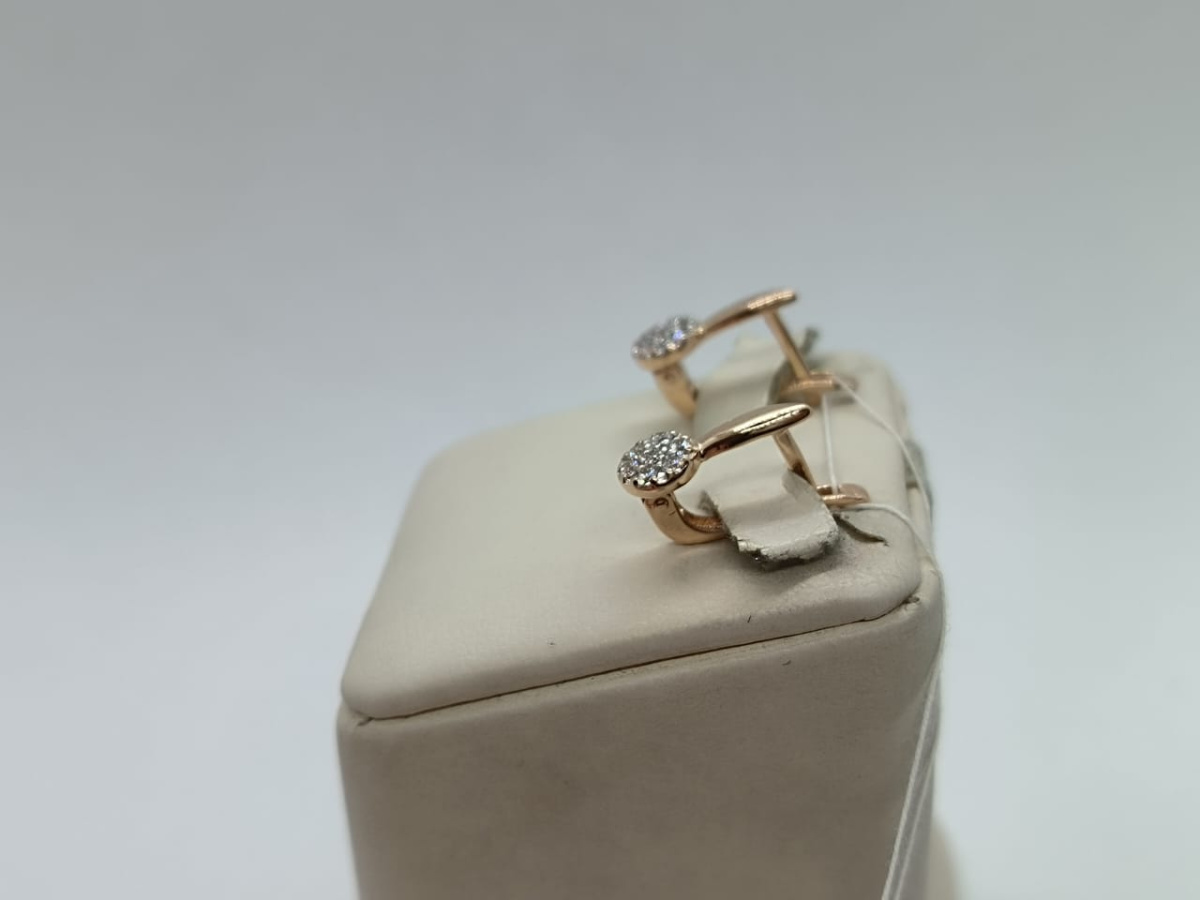 СКМИ585 СЕРЬГИ С КАМНЯМИ (Au 585)