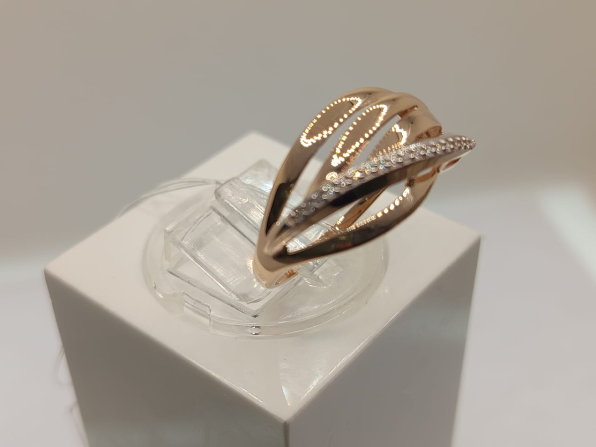 КОЛЬЦО С КАМНЯМИ (Au 585)