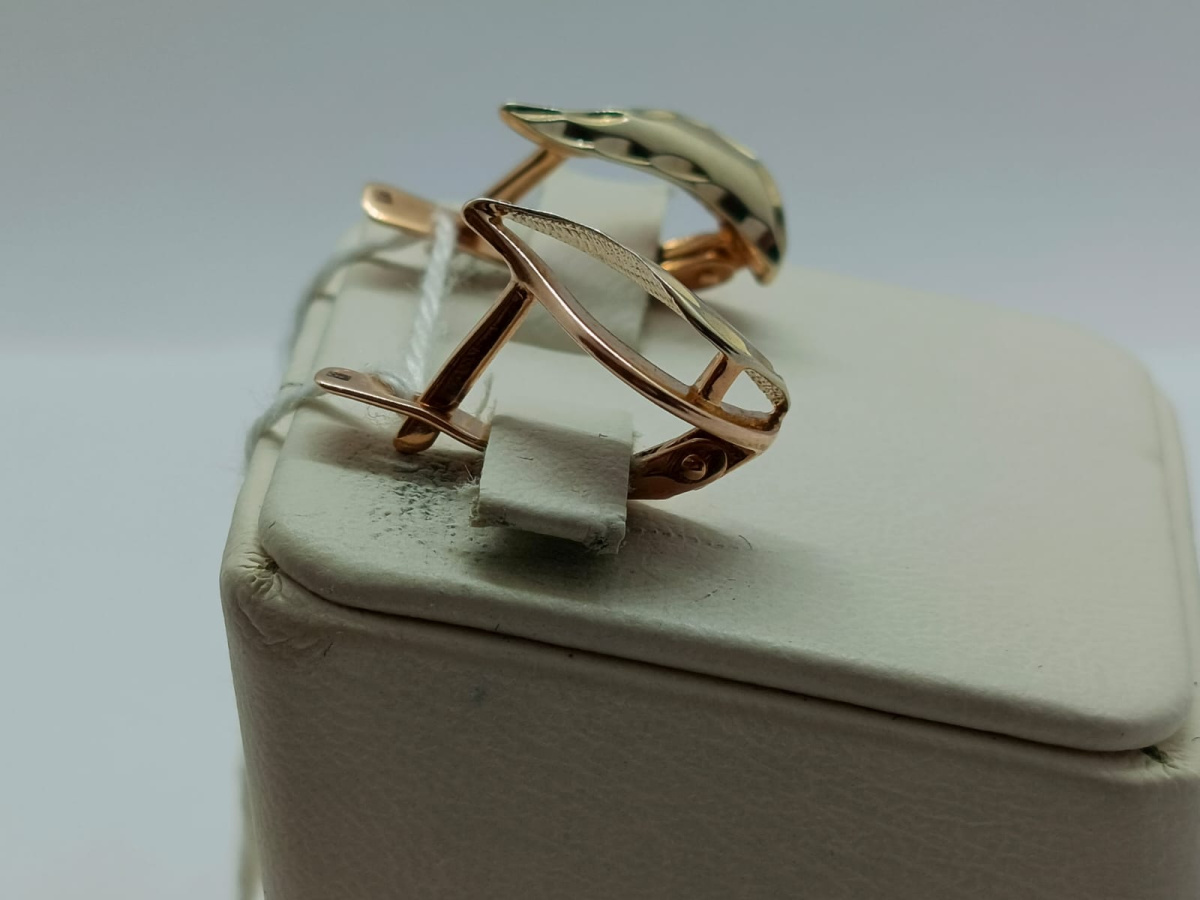 СБКМ585 СЕРЬГИ БЕЗ КАМНЯ (Au 585)