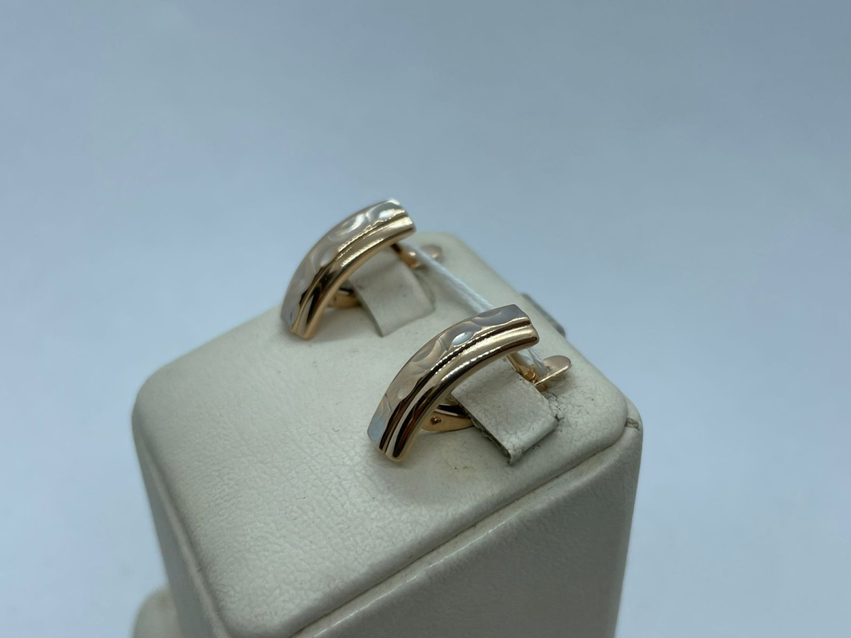 СБКМ585 СЕРЬГИ БЕЗ КАМНЯ (Au 585)