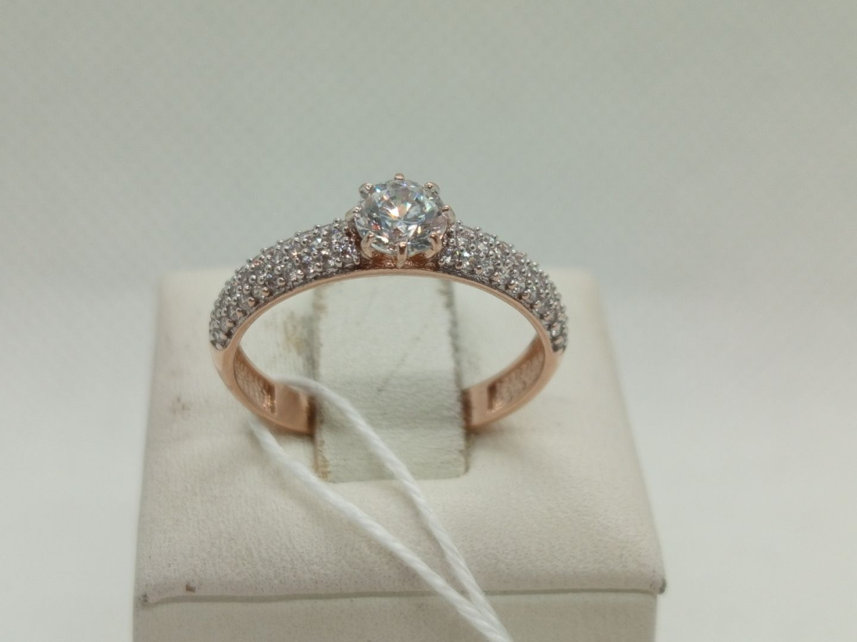 КОЛЬЦО С КАМНЯМИ (Au 585)