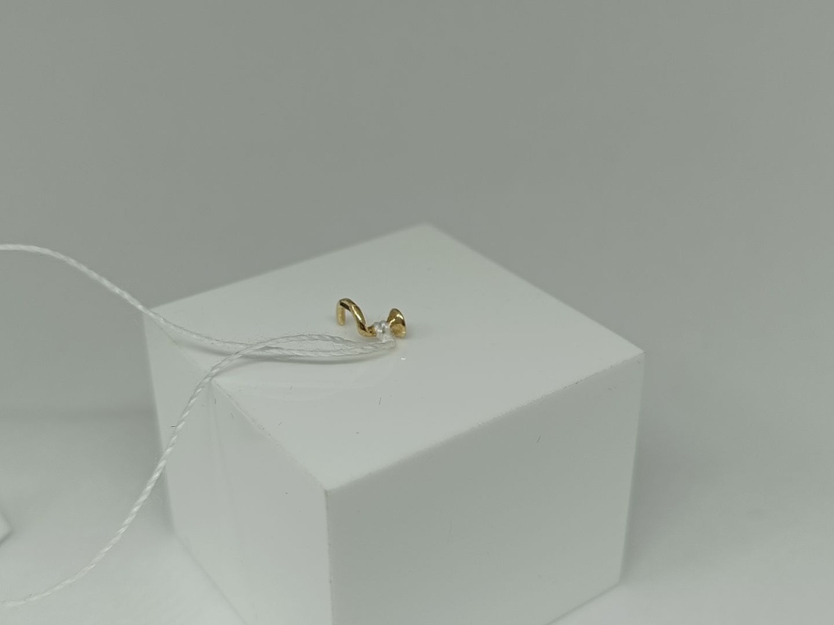 ПИРСИНГ В НОС с камнем (Au 585)