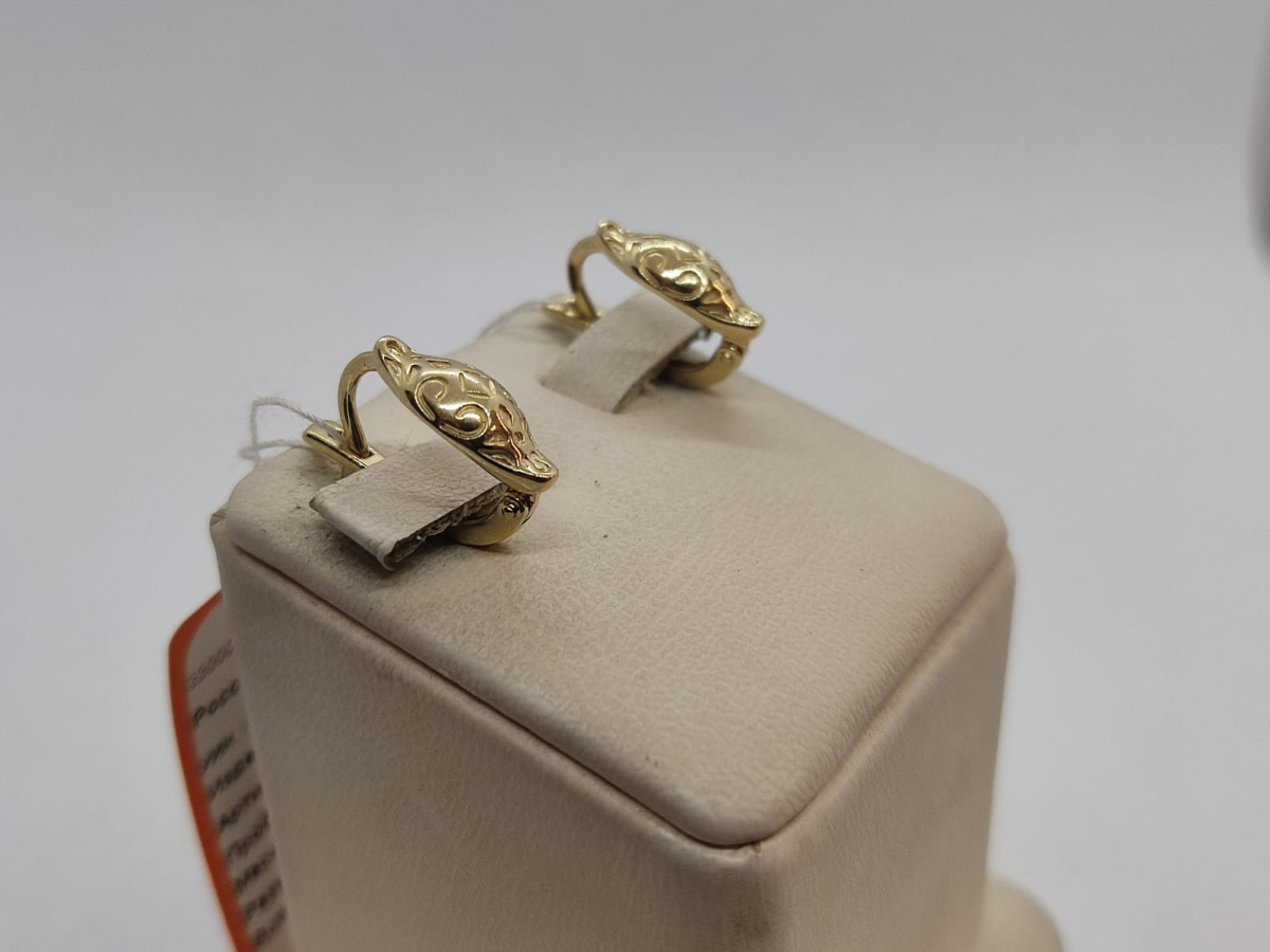 СБКМ585 СЕРЬГИ БЕЗ КАМНЯ (Au 585)