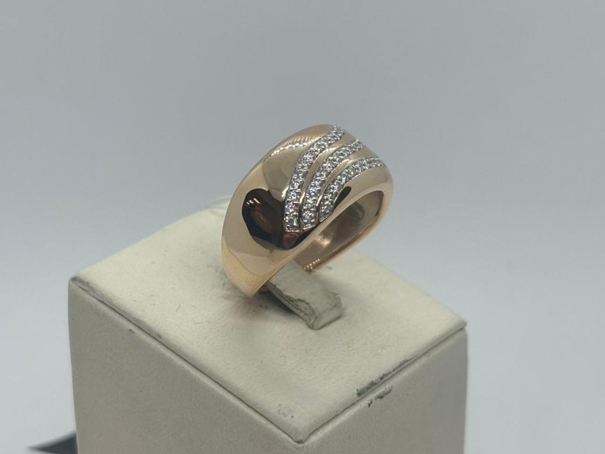 КОЛЬЦО С КАМНЯМИ (Au 585)