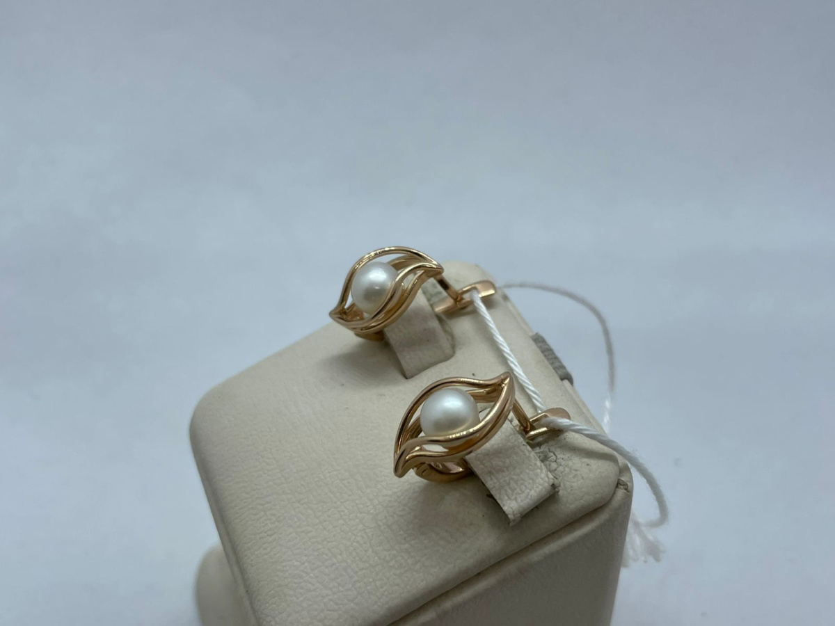 СЕРЬГИ С КАМНЕМ (Au 585)