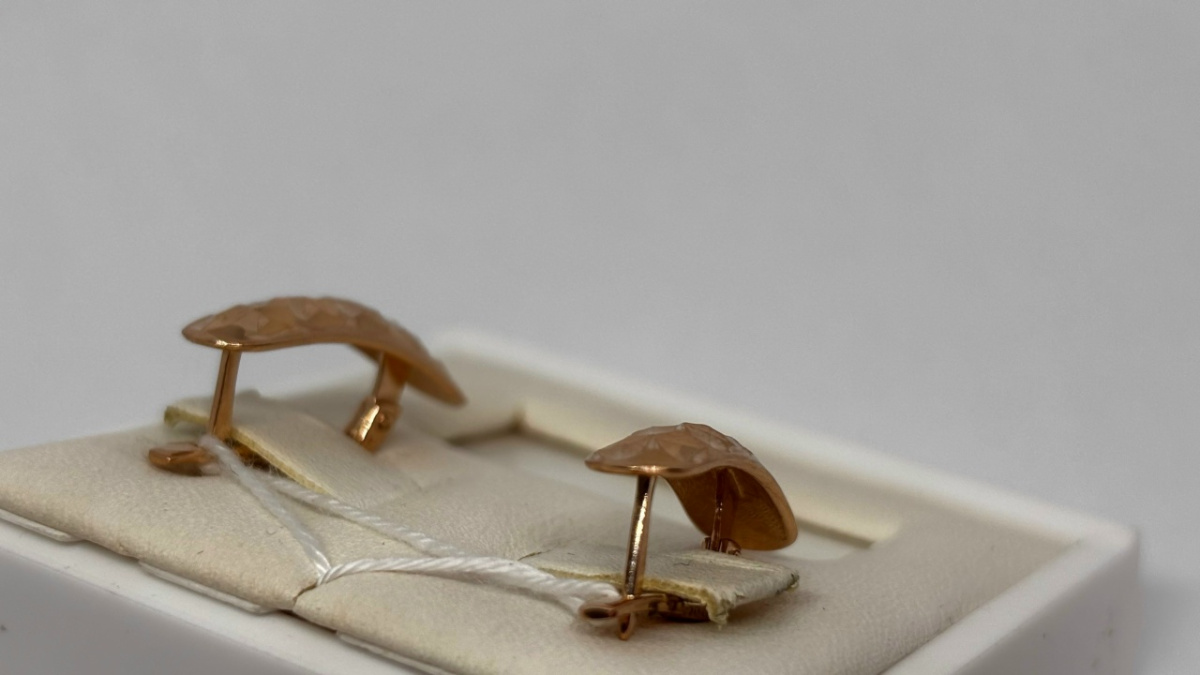 СБКМ585 СЕРЬГИ БЕЗ КАМНЯ (Au 585)