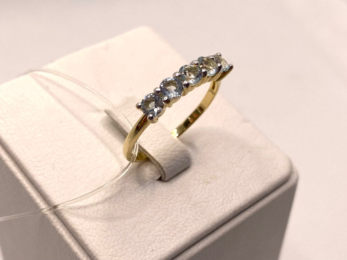 КОЛЬЦО С КАМНЯМИ (Au 585)