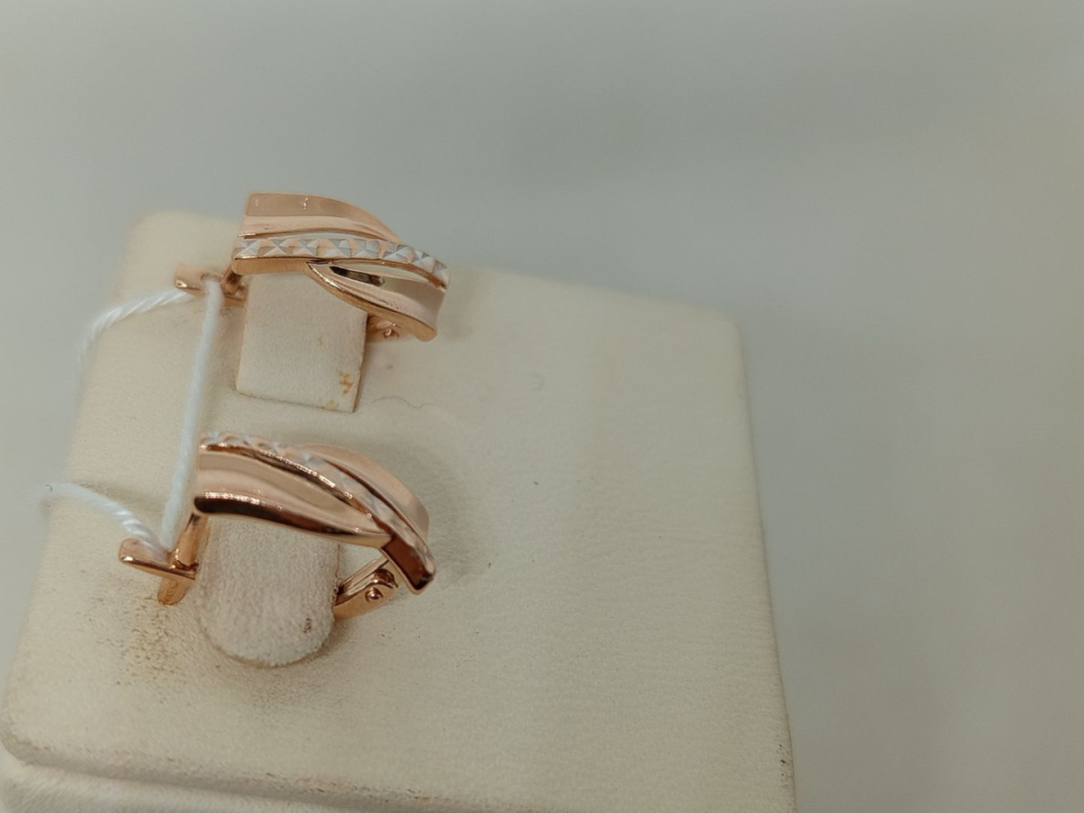 СБКМ585 СЕРЬГИ БЕЗ КАМНЯ (Au 585)