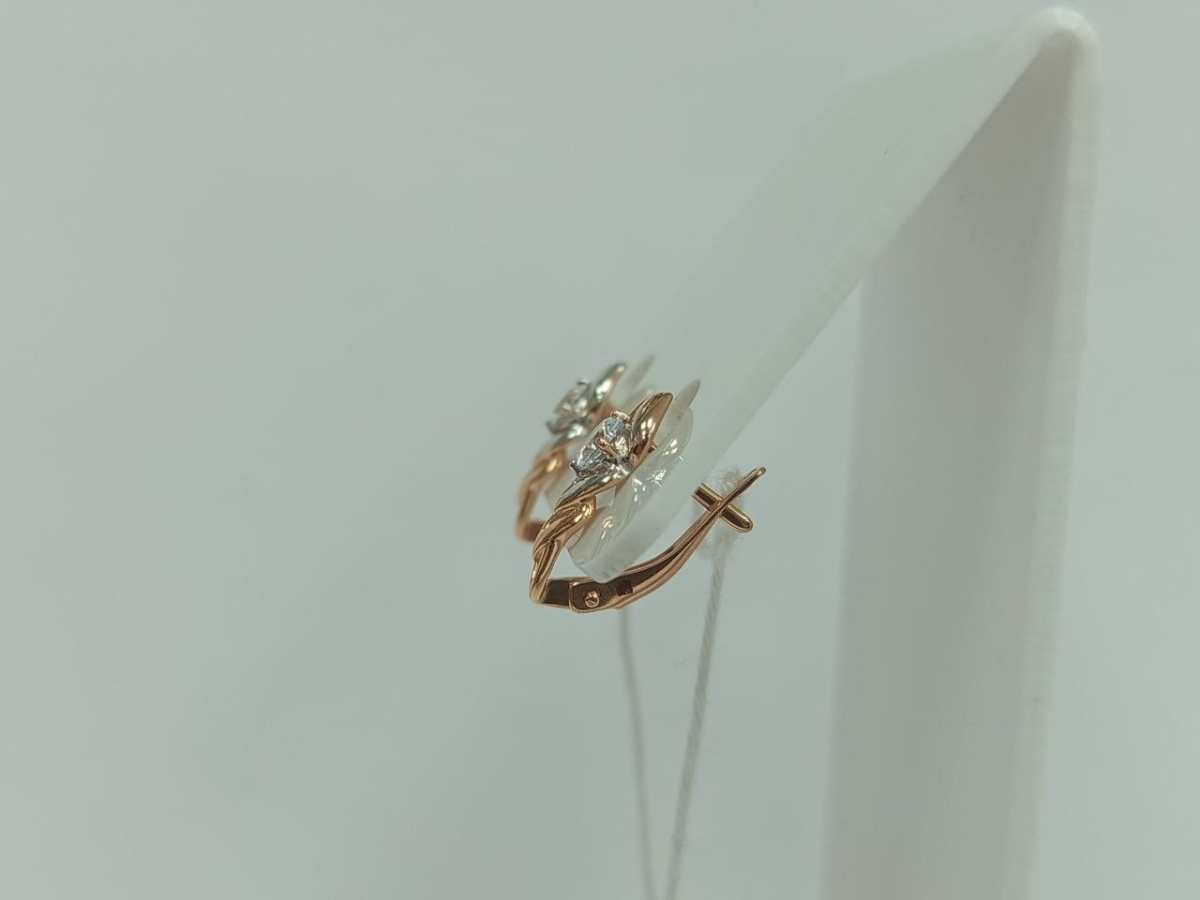 СЕРЬГИ С КАМНЕМ (Au 585)