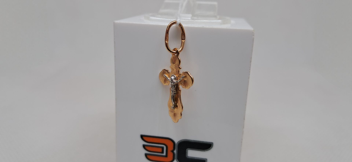 ПОДВЕСКА КРЕСТ без камня (Au 585)