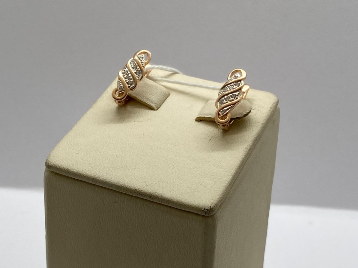 СКМИ585 СЕРЬГИ С КАМНЯМИ (Au 585)