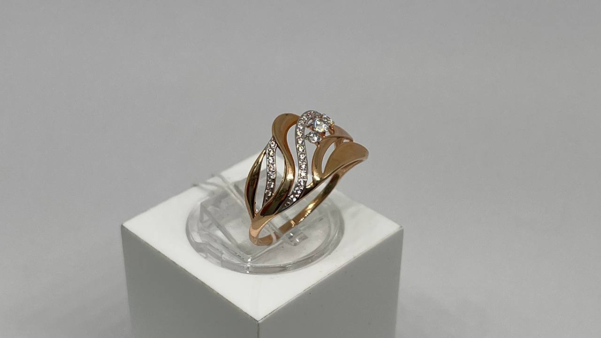 КОЛКМИ585 КОЛЬЦО С КАМНЯМИ (Au 585)