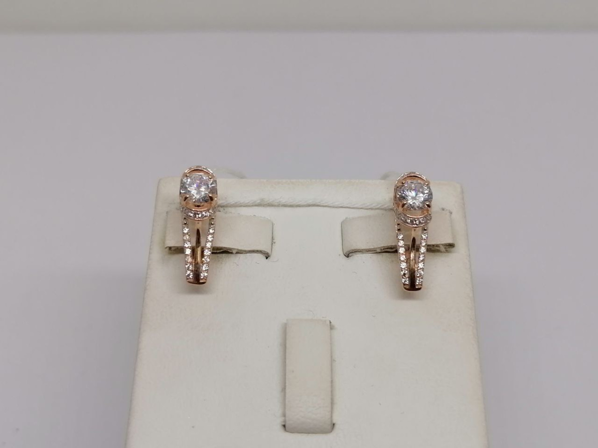 СКМИ585 СЕРЬГИ С КАМНЯМИ (Au 585)