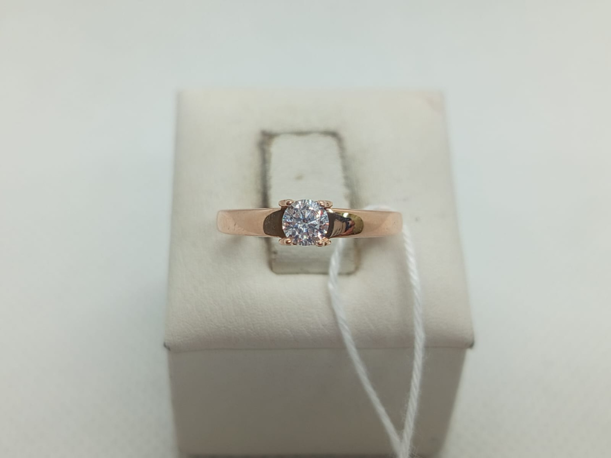 КОЛКМ375 КОЛЬЦО С КАМНЕМ (Au 375)