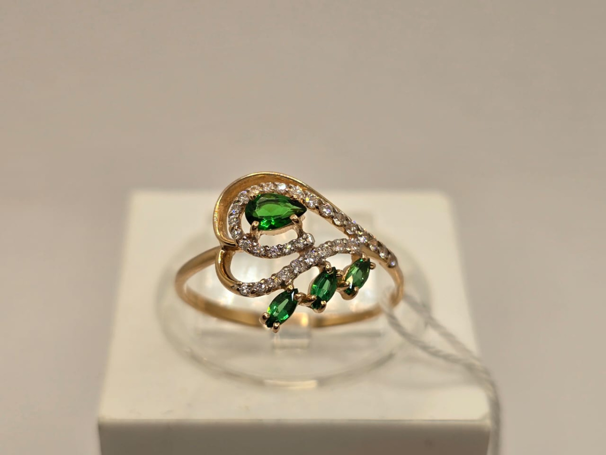 КОЛКМИ585 КОЛЬЦО С КАМНЯМИ (Au 585)