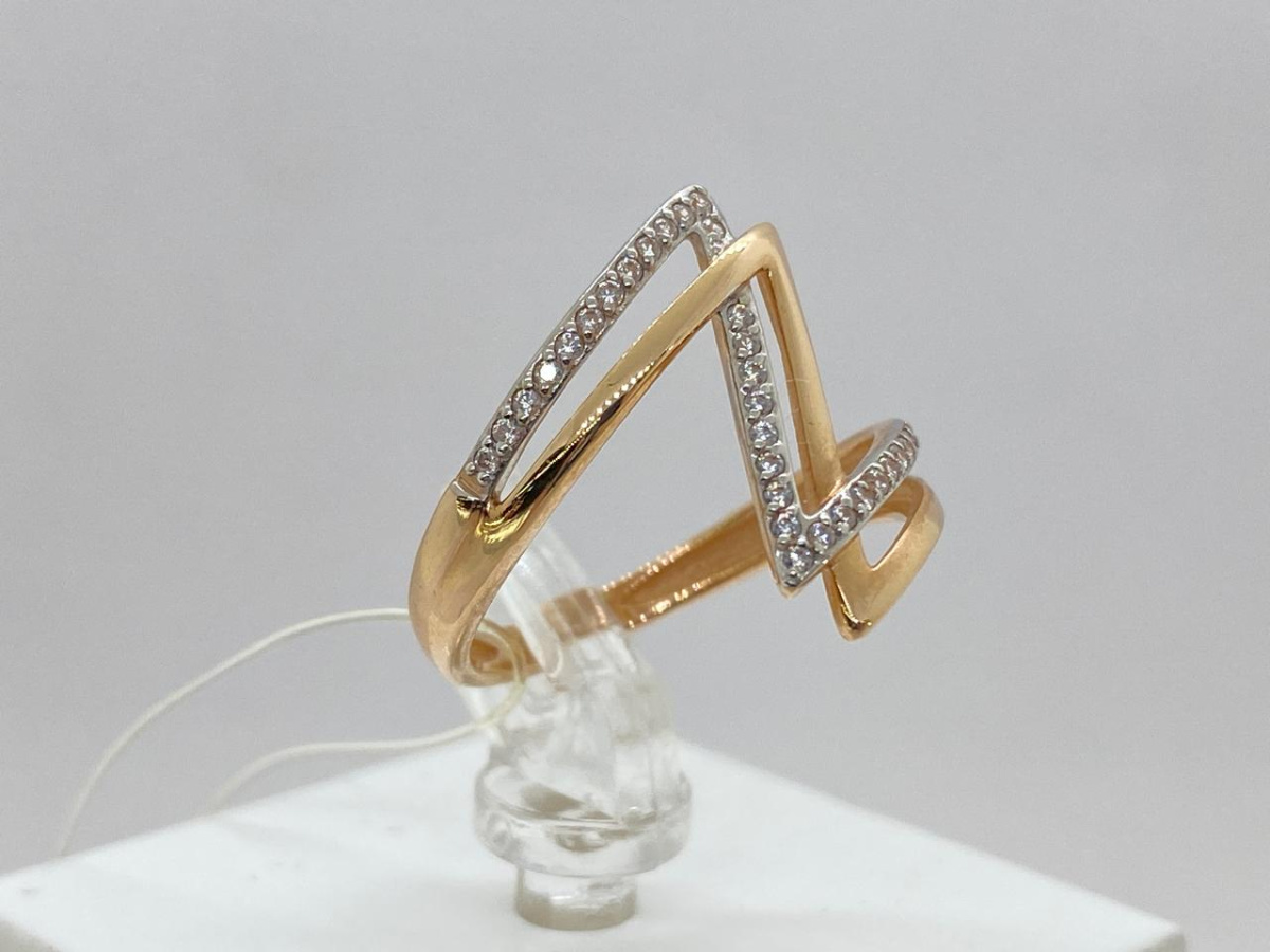 КОЛЬЦО С КАМНЯМИ (Au 585)