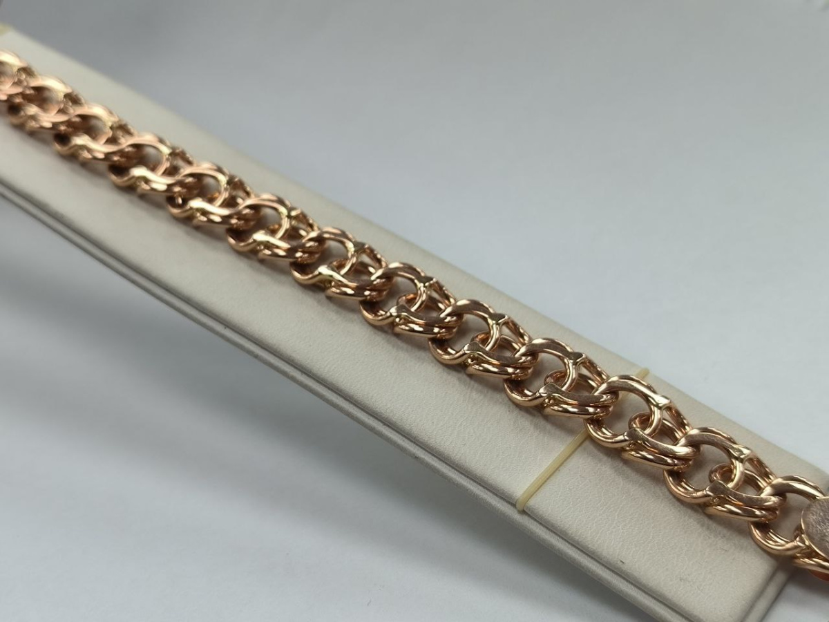 БЛБ585 БРАСЛЕТ ПОЛНОВЕСНЫЙ Бисмарк (Au 585)