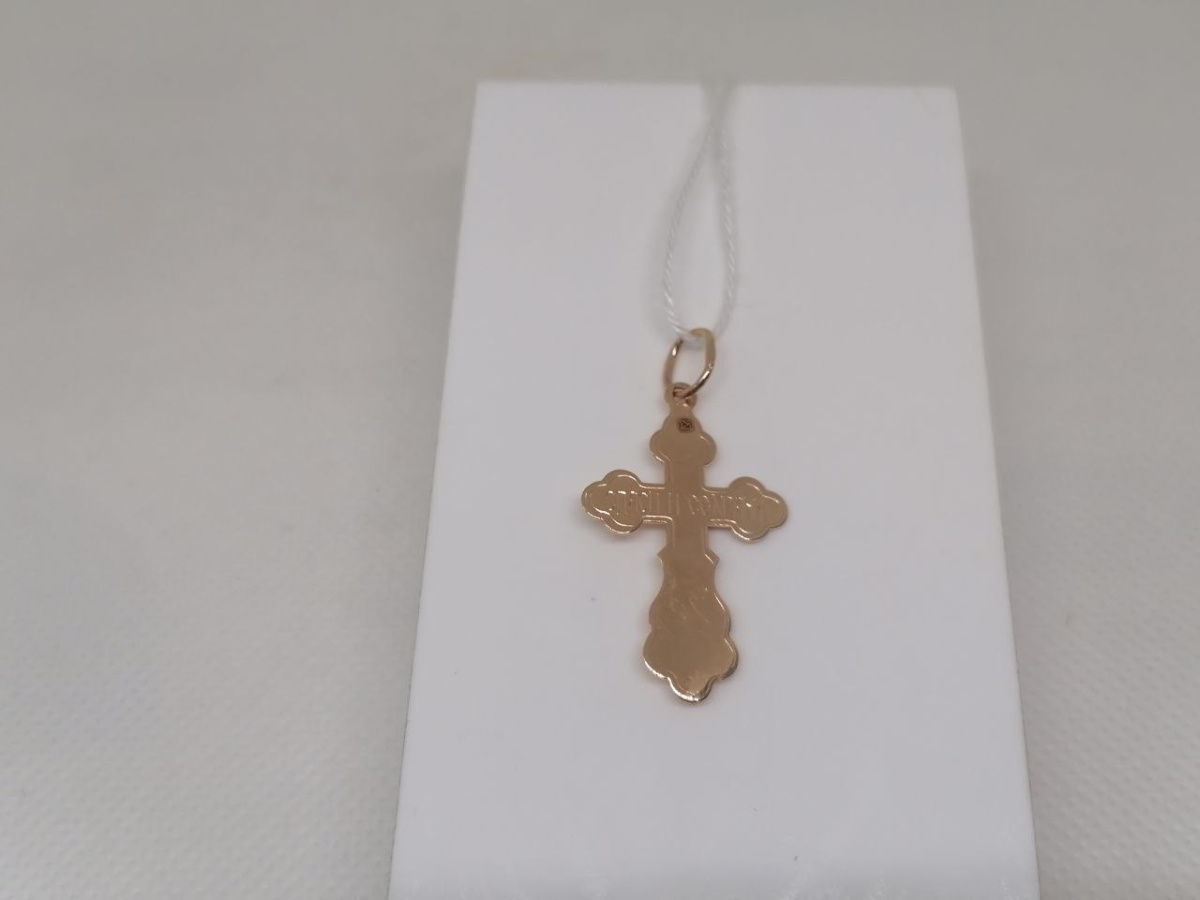 ПОДВЕСКА КРЕСТ БЕЗ КАМНЯ (Au 585)